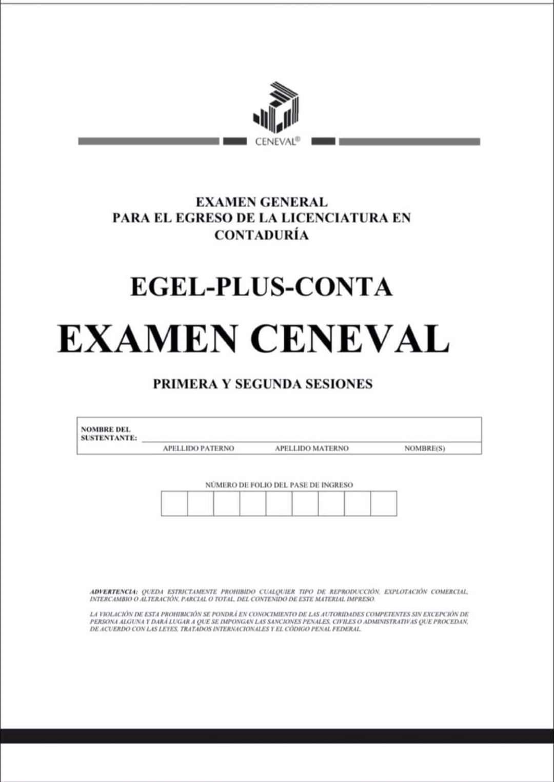 Guía Ceneval Egel Plus Contaduría Publica