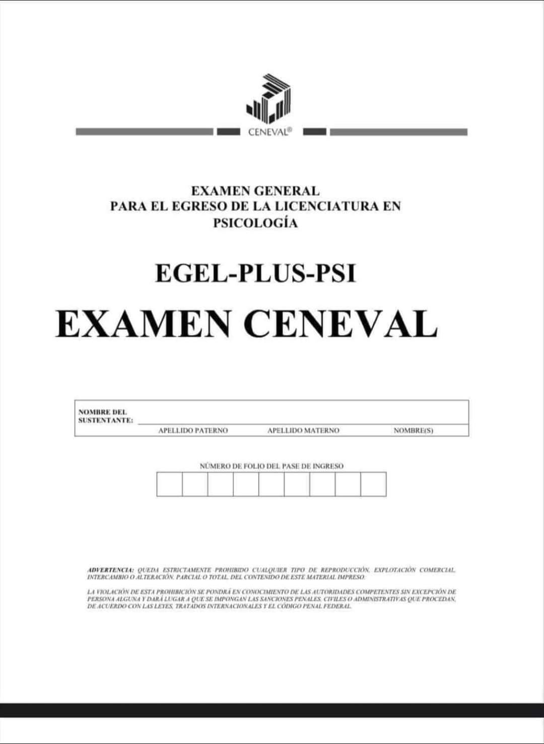 Guía Ceneval Egel Plus Psicología